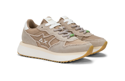 SNEAKER BIG STARGIRL CANVAS IN NYLON E SUEDE STONE